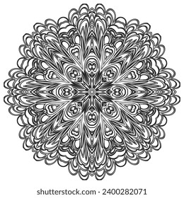 round circular ornament mandala vector illustration.