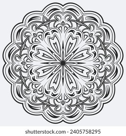 runde kreisförmige Ornament mandala Vektorgrafik.