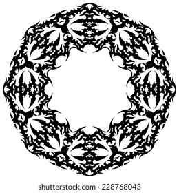 Round circular ornament. Vector illustration