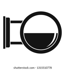 Round city light box icon. Simple illustration of round city light box vector icon for web design isolated on white background