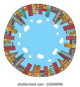 Round city skyline