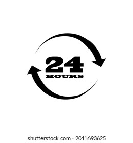 Round the clock 24.7
Vector illustration