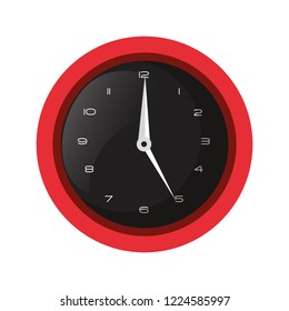 round clock accessory on white background