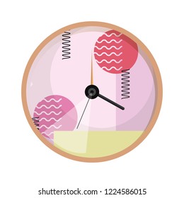 round clock accessory on white background
