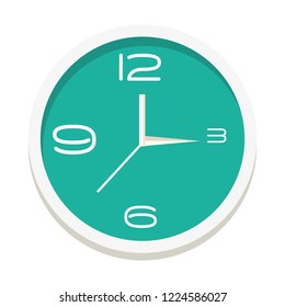 round clock accessory on white background