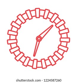 round clock accessory on white background