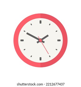 The round clock face shows the scheduled time.
