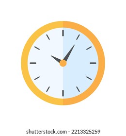 The round clock face shows the scheduled time.