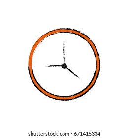 round clock hour business element icon