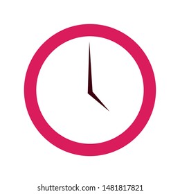 round clock on white background