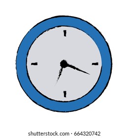 round clock time hour business object icon