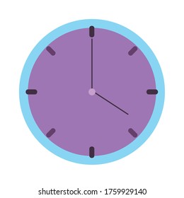 round clock time isolated icon design vector illustration