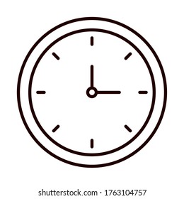 Round Clock Time Line Fill Style Stock Vector (Royalty Free) 1763104757 ...