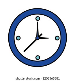 round clock time on white background