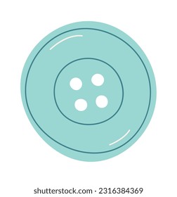 Round Clothes Button Vector Illustration