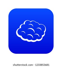 Round cloud icon digital blue for any design isolated on white vector illustration