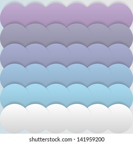 Round clouds background retro vintage design  Eps 10 vector illustration