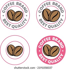 Round-Coffee-Boans-Symbol einzeln auf weißem Hintergrund
