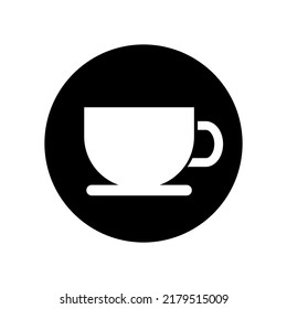Runde Kaffeetasse Ikone. Cafe-Ikone. Vektorgrafik.
