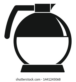 Round coffee glass icon. Simple illustration of round coffee glass vector icon for web design isolated on white background