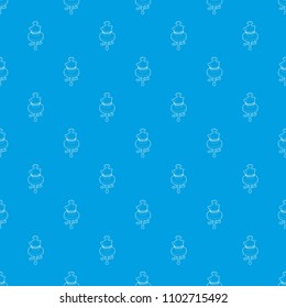 Round coffee table with an antique vase pattern vector seamless blue repeat for any use