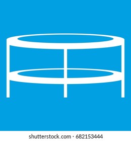 A round coffee table in simple style isolated on white background vector illustration