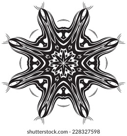 Round color circular pattern. Vector spirograph