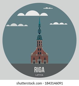 round color icon with the Catholic Church