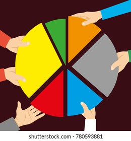 Round color infographics.