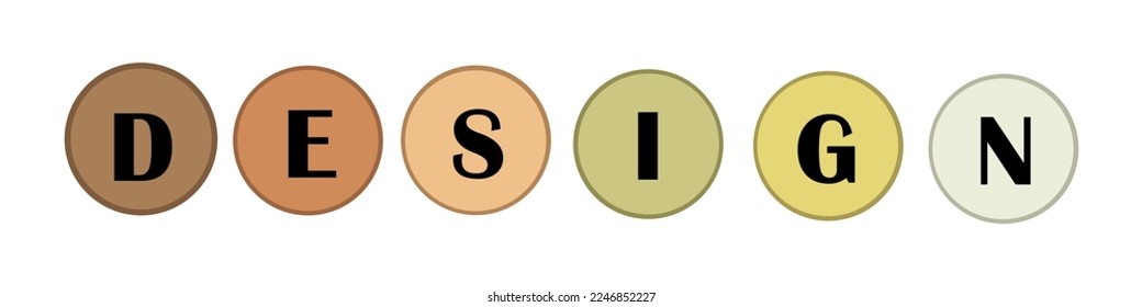 round colored icons for design