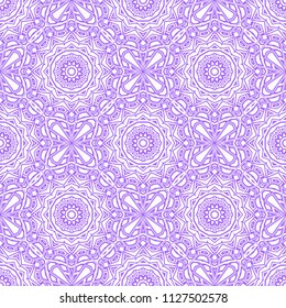 Round colored lace pattern for paisley , circle background with floral style. vector illustration. purple color