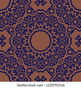 Round colored lace pattern for paisley , circle background with floral style. vector illustration. purple color