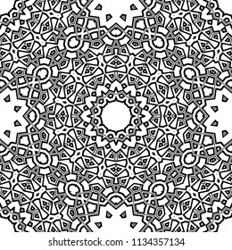 Round colored lace pattern for paisley , circle background with floral style. vector illustration. purple color