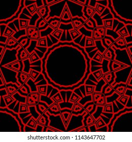Round colored lace pattern for paisley , circle background with floral style. vector illustration. purple color