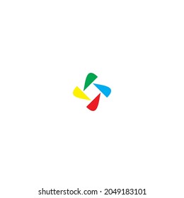 
round colored square simple symbol logo vector
