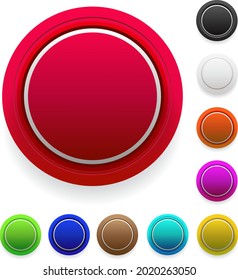 round colorful button doff color