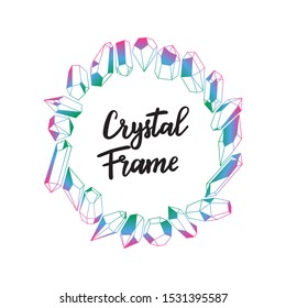 Round Colorful Crystal Frame template