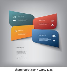 Round colorful infographic elements with various icons suitable for infographics, web layout, presentations, etc. Eps10 vector illustration