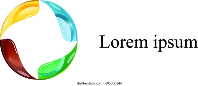 Round colorful logo design