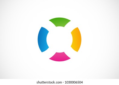 round colorful logo vector