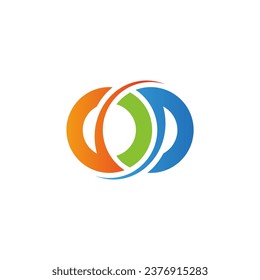 Round colorful logo vector image