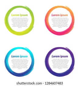 Round colorful shape. vector