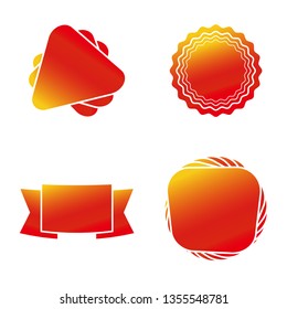 Round colorful shape. Vector banner icon set.