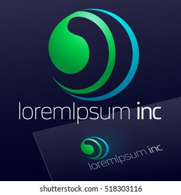 Round colorful sign. Logo for Ecology, Cosmetic, Pharmacy and Medicine activity