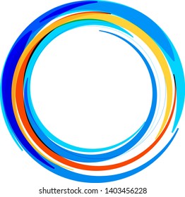 Round colorful vector shapes. Design elements. Abstract vector banners.