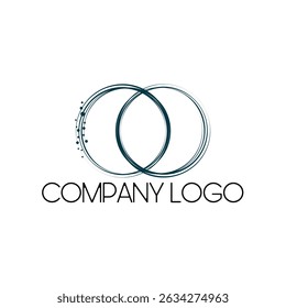 Round company symbol vector design 