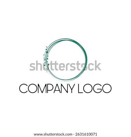 Round company symbol vector design