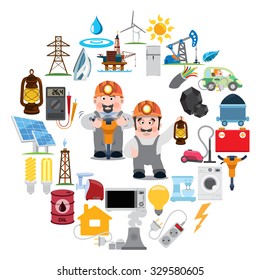 Round composition with miners, industry, energetics