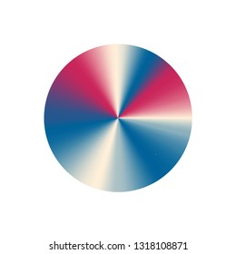 Round cone gradients set. Vector illustration for designer. Rainbow