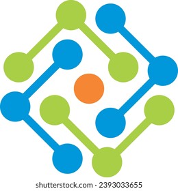 logotipo de la compañía de tecnología de conexión redonda